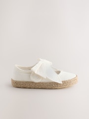 Bílá - Bow Espadrille Shoes - Obrázek 6 z 8