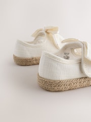 Bílá - Bow Espadrille Shoes - Obrázek 7 z 8