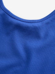 Blue Sleeveless Rib Vest - Image 2 of 3