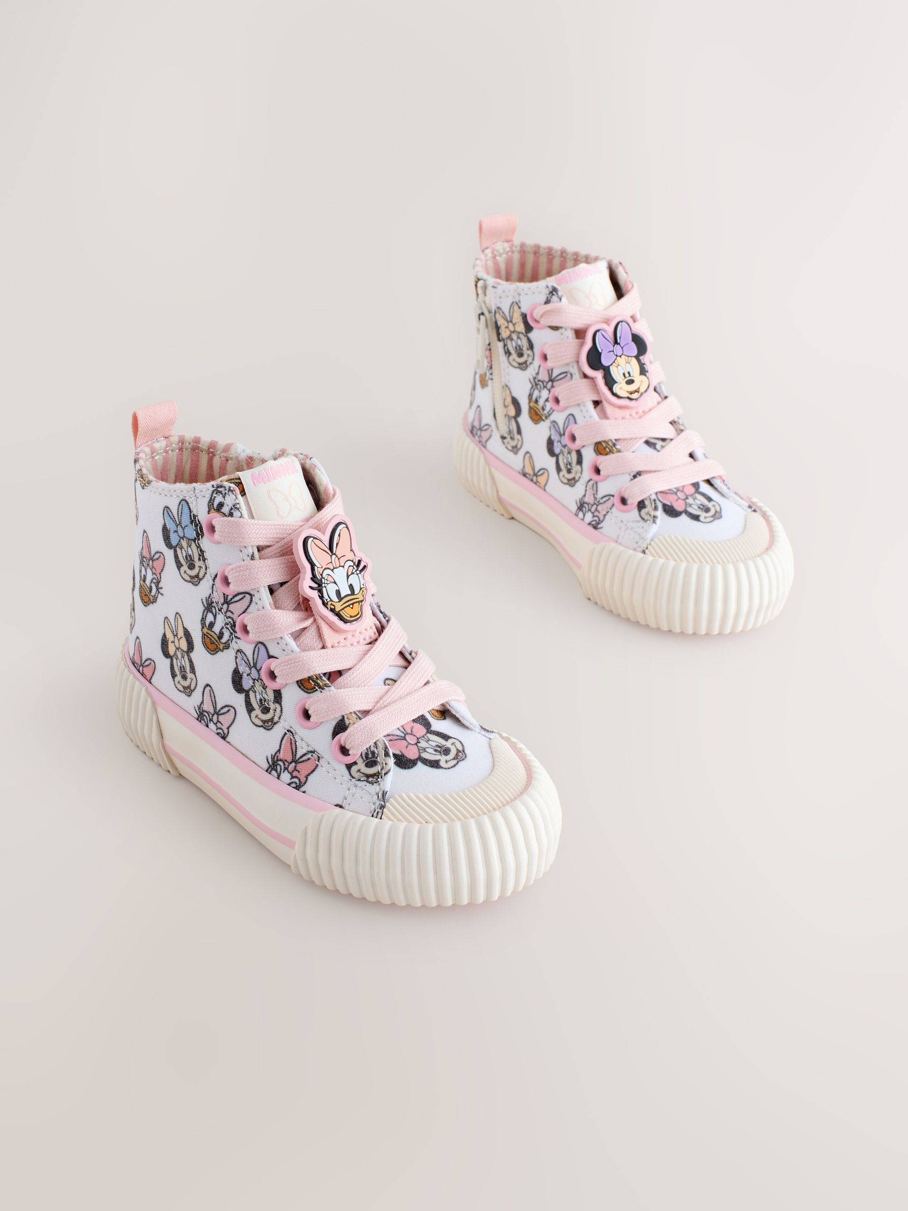 Buy Cream Minnie Mouse High Top Trainers from Next USA