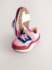 Multi Pink Elastic Lace Chunky Trainers - Image 4 of 6