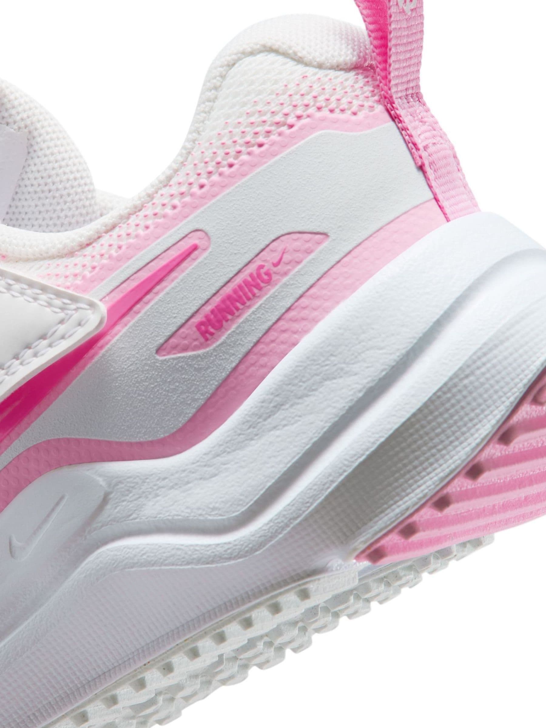 nike react white and pink