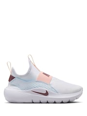 Nike White Peach Junior Flex Runner 4 Trainers - Image 1 of 11