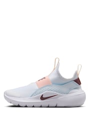 Nike White Peach Junior Flex Runner 4 Trainers - Image 2 of 11