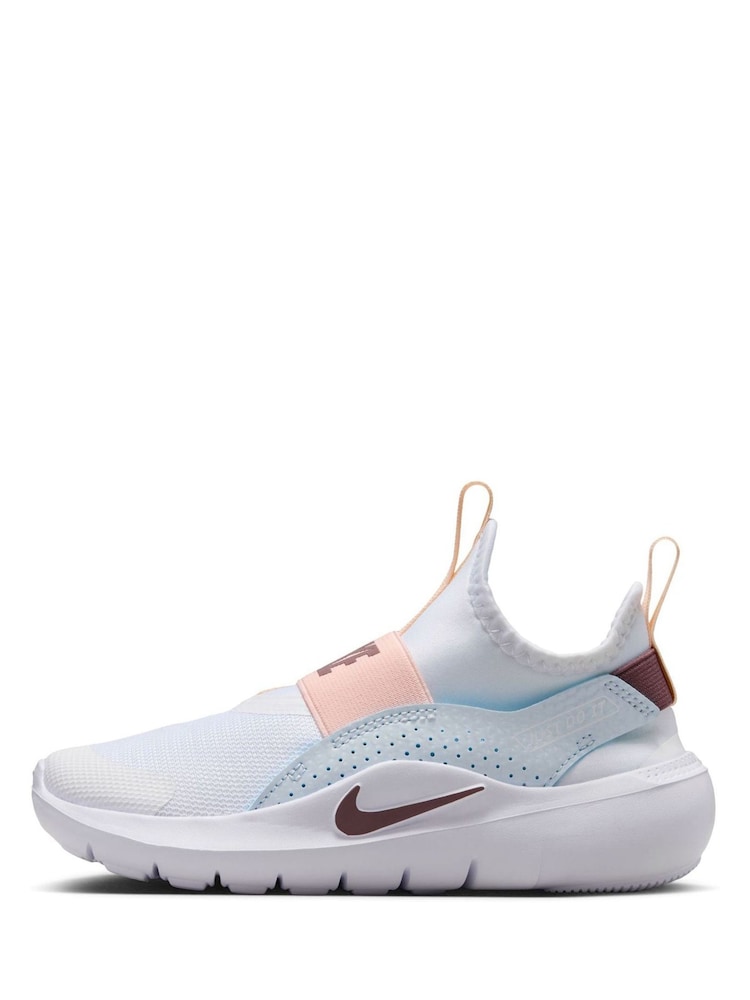 Nike White Peach Junior Flex Runner 4 Trainers - Image 2 of 11 Nike White Peach Junior Flex Runner 4 Trainers - Image 2 of 11
