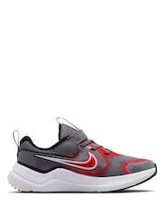 Nike Grey Red Junior Cosmic Running Trainers - Image 3 of 11