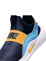 Nike Navy Blue and Yellow Junior Flex Runner 4 Trainers - Image 9 of 11