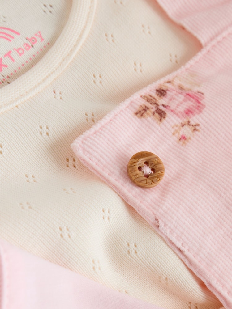 Light Pink Ditsy - Baby Print Long Sleeve Bodysuit and Cord Dungarees Set 2 Piece (0mths-2yrs) - Bild 8 von 8 Light Pink Ditsy - Baby Print Long Sleeve Bodysuit and Cord Dungarees Set 2 Piece (0mths-2yrs) - Bild 8 von 8
