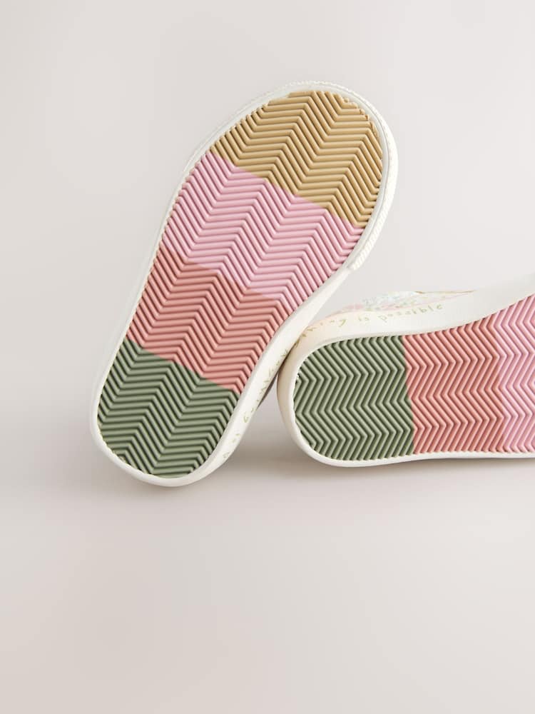 Sage Green Floral Wide Fit (G) Touch Fastening Trainers - Image 5 of 5 Sage Green Floral Wide Fit (G) Touch Fastening Trainers - Image 5 of 5