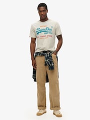 Superdry Cream Vintage Logo Cali T-Shirt - Image 3 of 6