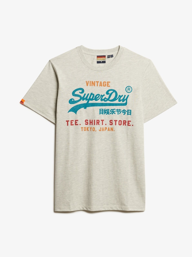 Superdry Cream Vintage Logo Cali T-Shirt - Image 6 of 6