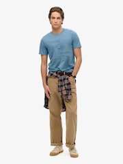Superdry Blue Workwear Embossed Relaxed T-Shirt - Image 2 of 6