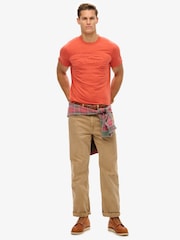 Superdry Orange Workwear Embossed Relaxed T-Shirt - Image 3 of 7
