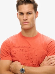 Superdry Orange Workwear Embossed Relaxed T-Shirt - Image 4 of 7