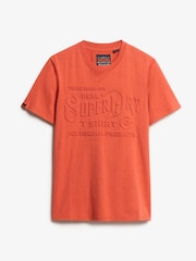 Superdry Orange Workwear Embossed Relaxed T-Shirt - Image 5 of 7