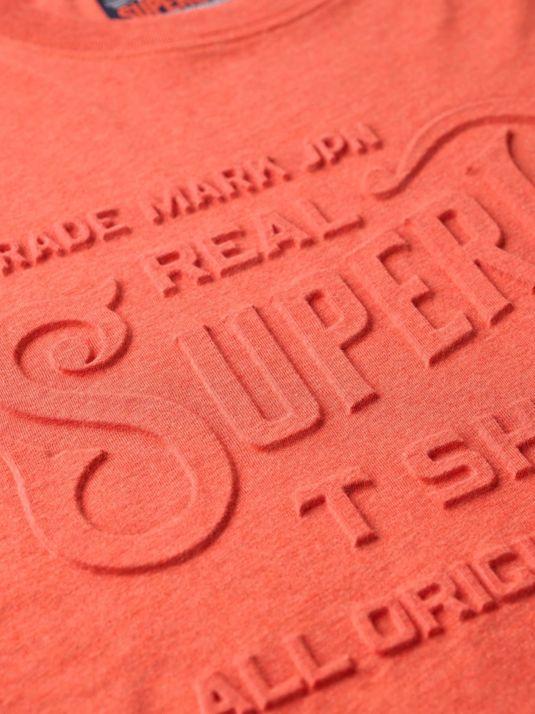 Superdry Orange Workwear Embossed Relaxed T-Shirt - Image 7 of 7 Superdry Orange Workwear Embossed Relaxed T-Shirt - Image 7 of 7
