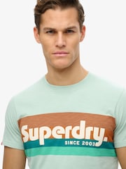 Superdry Green Terrain Logo Stripe Relaxed T-Shirt - Image 4 of 6