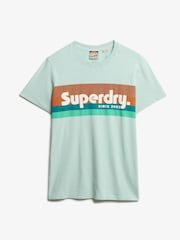 Superdry Green Terrain Logo Stripe Relaxed T-Shirt - Image 5 of 6