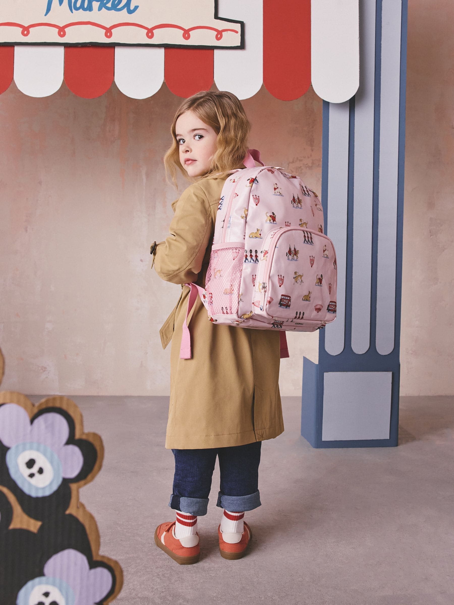 Buy Cath Kidston Pink Queen London Print Large Backpack from Next USA