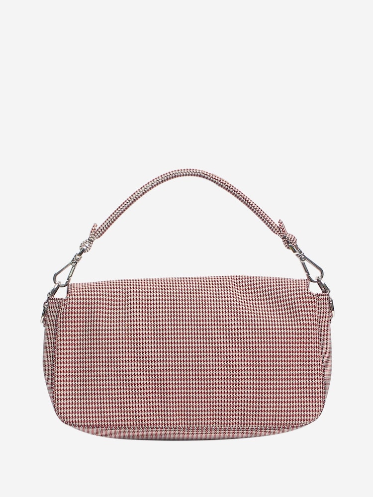 Sign of the Times Red Houndstooth Baguette Shoulder Bag - Image 2 of 10