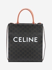 Sign of the Times Celine Triomphe Vertical Cabas Brown Tote Bag - Image 1 of 8