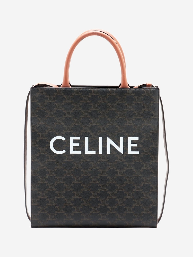 Sign of the Times Celine Triomphe Vertical Cabas Brown Tote Bag - Image 1 of 8