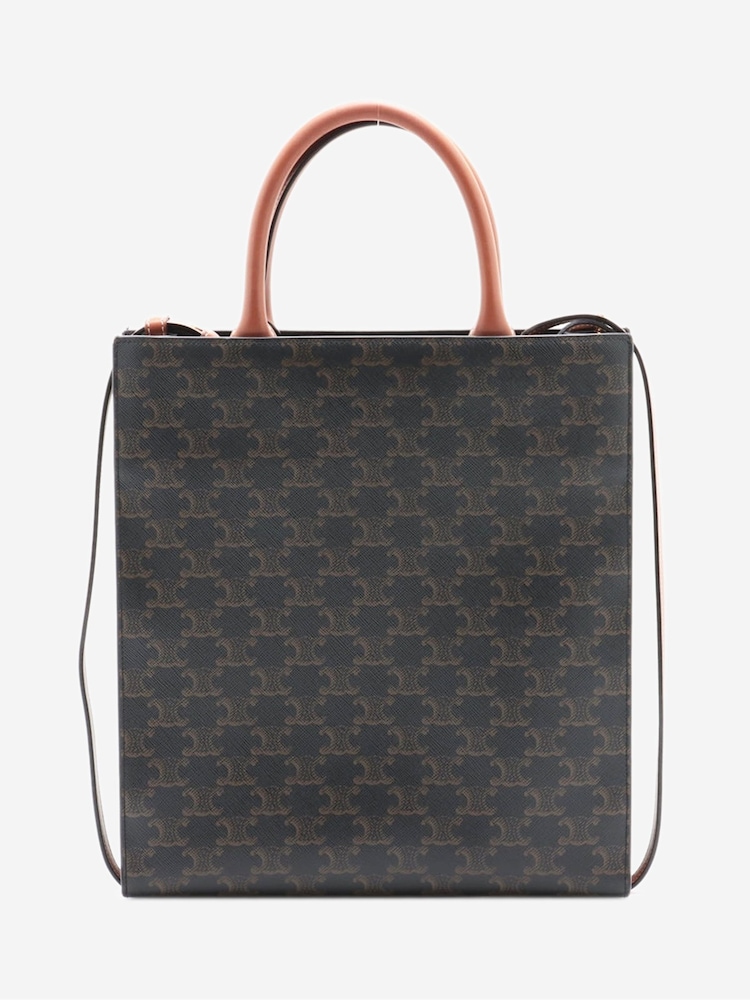 Sign of the Times Celine Triomphe Vertical Cabas Brown Tote Bag - Image 2 of 8