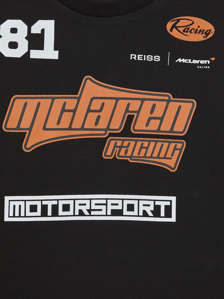 Reiss Black Oval 9-13 yrs McLaren F1 Team Cotton Logo T-Shirt Unisex Fit - Image 7 of 7 Reiss Black Oval 9-13 yrs McLaren F1 Team Cotton Logo T-Shirt Unisex Fit - Image 7 of 7