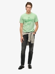 Superdry Green Workwear Washed Relaxed T-Shirt - Image 3 of 4