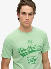 Superdry Green Workwear Washed Relaxed T-Shirt - Image 4 of 4