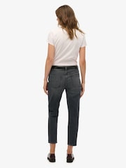 Superdry Black Cotton Mid Rise Slim Jeans - Image 3 of 8