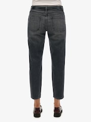 Superdry Black Cotton Mid Rise Slim Jeans - Image 5 of 8