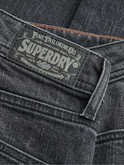 Superdry Black Cotton Mid Rise Slim Jeans - Image 8 of 8