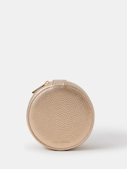 Accessorize Gold Round Metallic Jewellery Box - Image 1 of 2