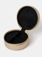 Accessorize Gold Round Metallic Jewellery Box - Image 2 of 2