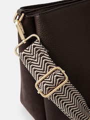 Accessorize Brown Webbing Strap Cross-Body Bag - Image 4 of 4