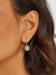 Accessorize 14ct Gold Evil Eye Hoop Earrings - Image 2 of 2