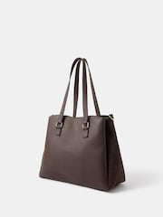 Accessorize Brown Webbing Strap Faux Leather Shoulder Bag - Image 1 of 4