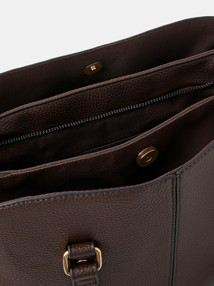 Accessorize Brown Webbing Strap Faux Leather Shoulder Bag - Image 4 of 4