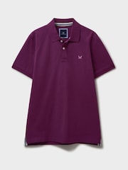 Crew Clothing Purple Classic Pique Polo Shirt - Image 5 of 5