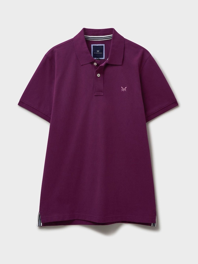 Crew Clothing Purple Classic Pique Polo Shirt - Image 5 of 5