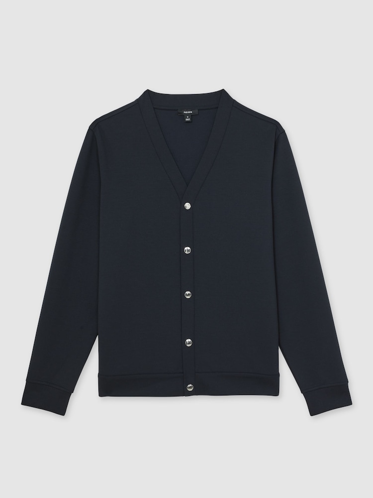 Reiss Navy Casson Cardigan - Image 2 of 6 Reiss Navy Casson Cardigan - Image 2 of 6