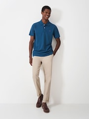 Crew Clothing Blue Classic Pique Polo Shirt - Image 3 of 5