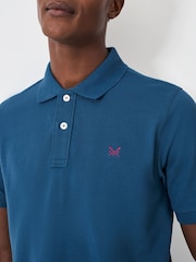 Crew Clothing Blue Classic Pique Polo Shirt - Image 4 of 5