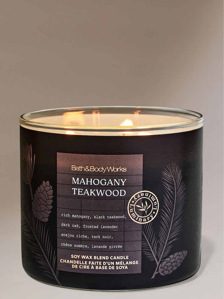 Bath & Body Works Mahogany Teakwood 3 Wick Candle 411g - Image 1 of 1