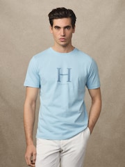 Hackett Classic Fit Blue Heritage Graphic Print T-Shirt - Image 3 of 6