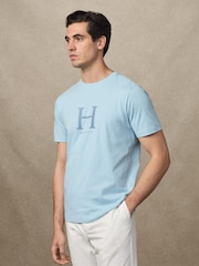 Hackett Classic Fit Blue Heritage Graphic Print T-Shirt - Image 4 of 6