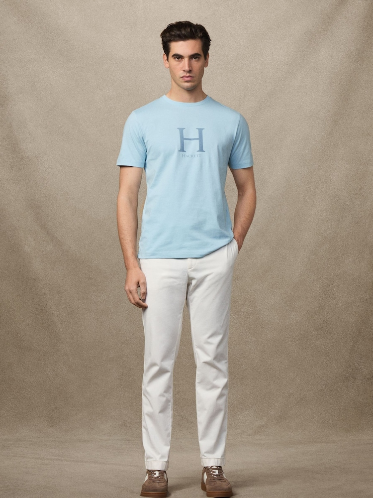 Hackett Classic Fit Blue Heritage Graphic Print T-Shirt - Image 6 of 6 Hackett Classic Fit Blue Heritage Graphic Print T-Shirt - Image 6 of 6