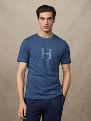 Hackett Classic Fit Blue Heritage Graphic Print T-Shirt - Image 3 of 6