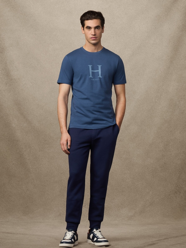 Hackett Classic Fit Blue Heritage Graphic Print T-Shirt - Image 6 of 6 Hackett Classic Fit Blue Heritage Graphic Print T-Shirt - Image 6 of 6